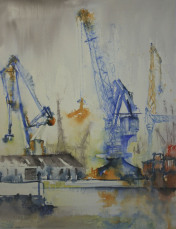 Kräne im Freihafen
